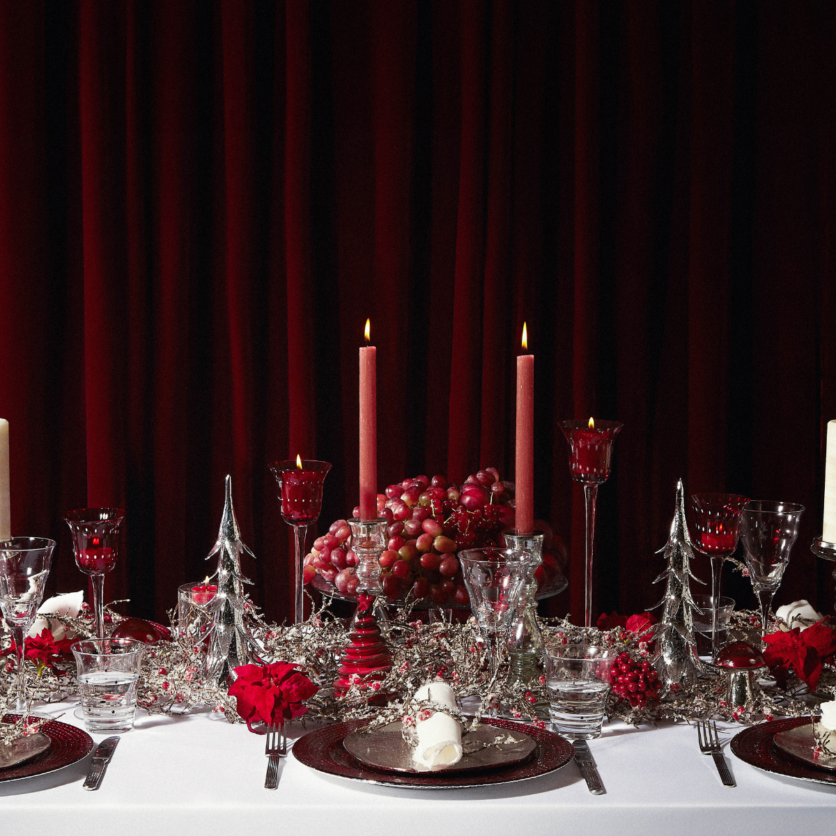 Sia Home Baies Poinsettias set 4 ornement Noël clip