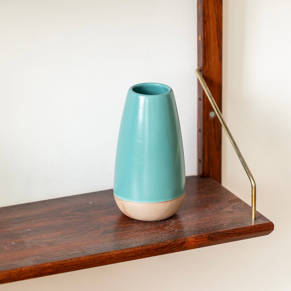 Flowrette Harmony vase céramique grès Lagon bouquet S