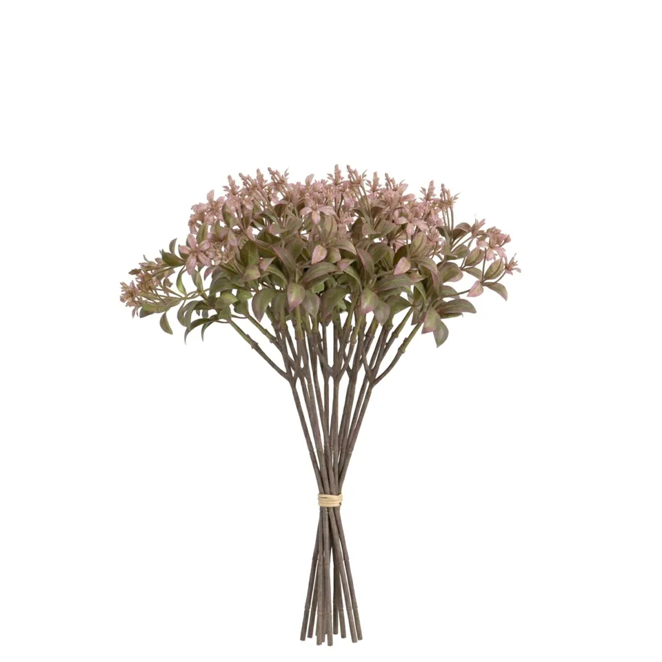 Sia bouquet artificiel 35 cm rose pâle 12 tiges sans entretien