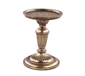 Feuillazur Rungis Bougeoir or 16 cm métal doré Noël