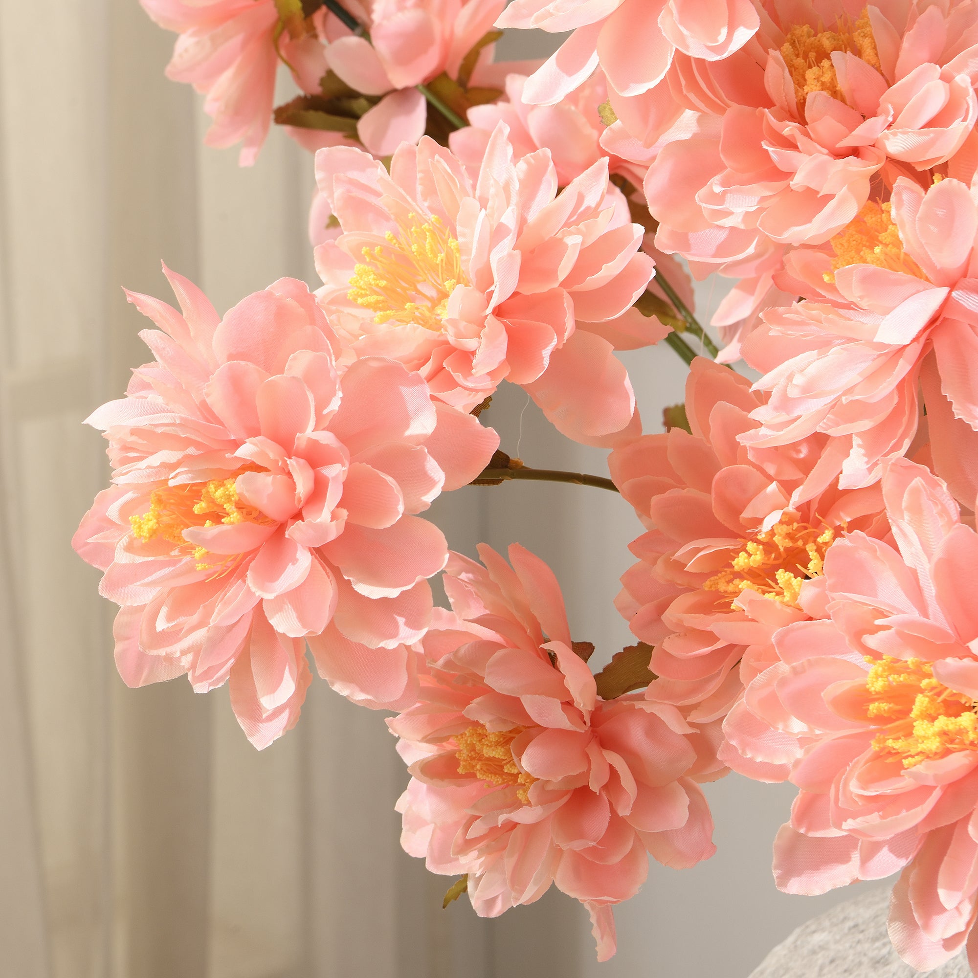 Sia Home Tige de Dahlia 3 fleurs 63 cm fleur blanche
