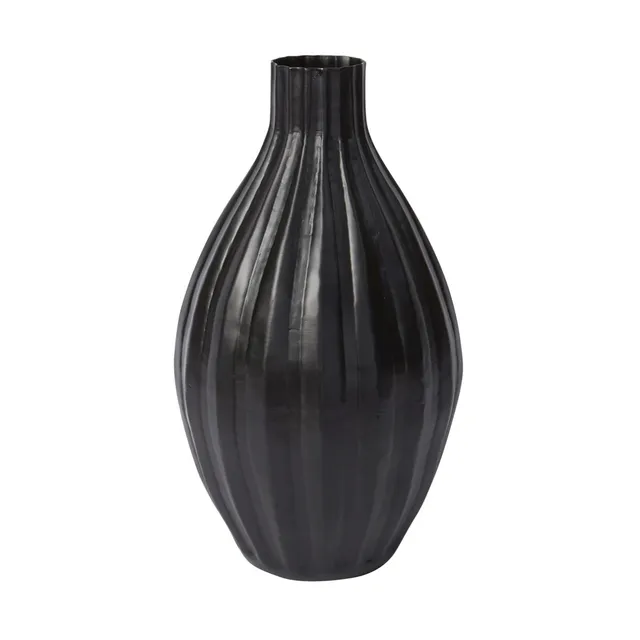 Sia Home Vase Savan vase métal noir 37 cm 21 cm