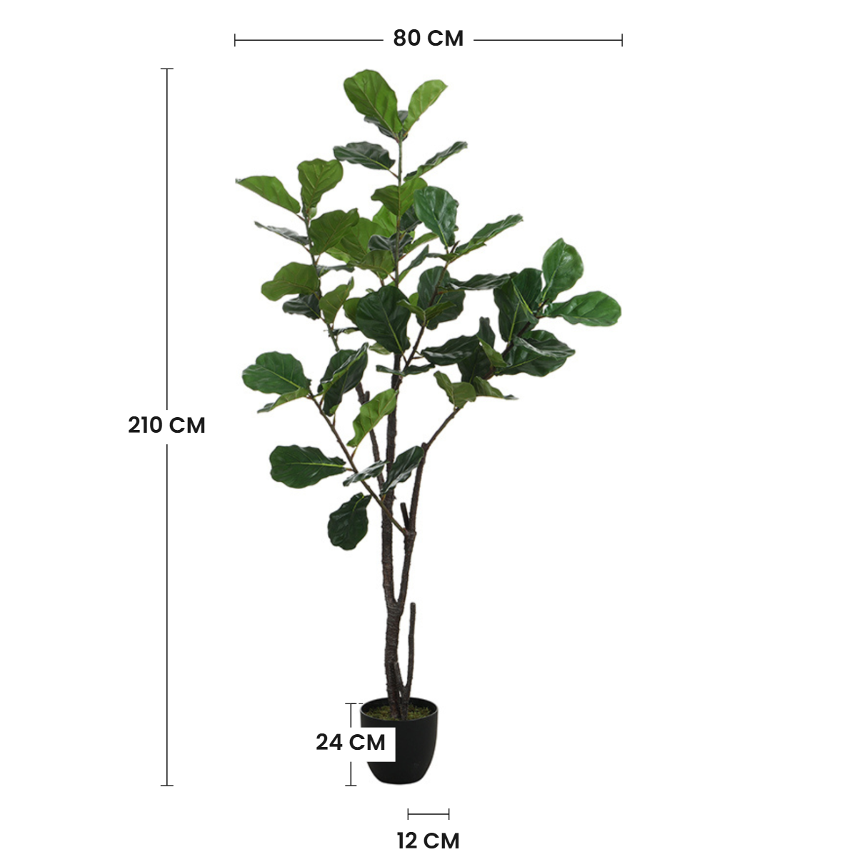 Sia Ficus artificiel en pot vert 210 cm salon