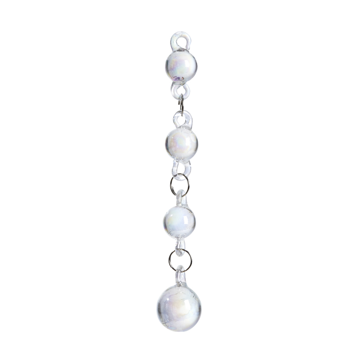 Sia Home Suspension Noël perles irisées transparent 14 cm