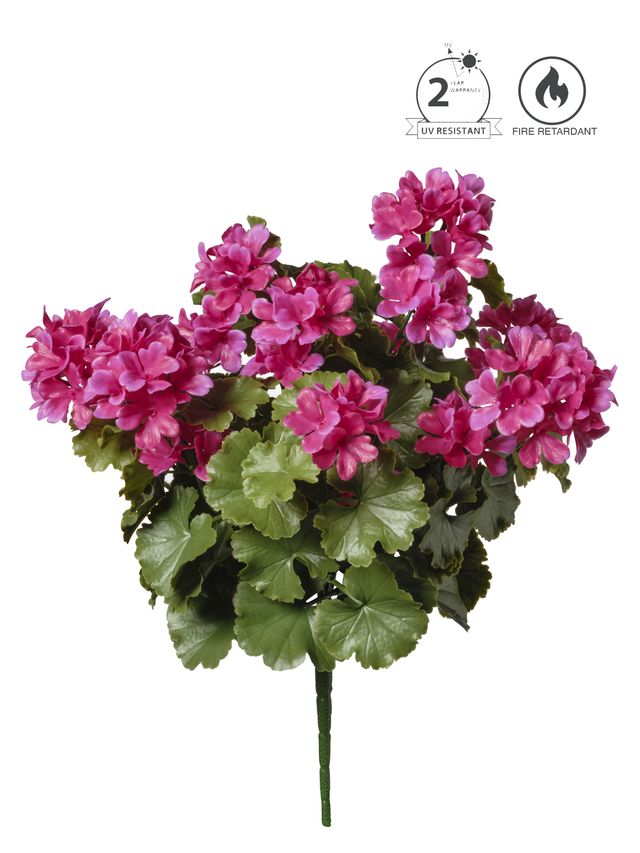 Feuillazur Rungis Geranium fleur artificielle rouge 50 cm