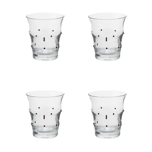Sia Home Pois verres à eau transparent set 4