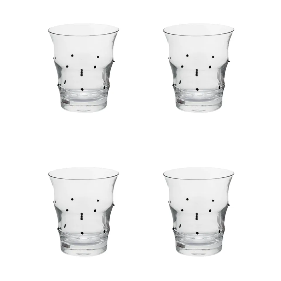 Sia Home Pois verres à eau transparent set 4