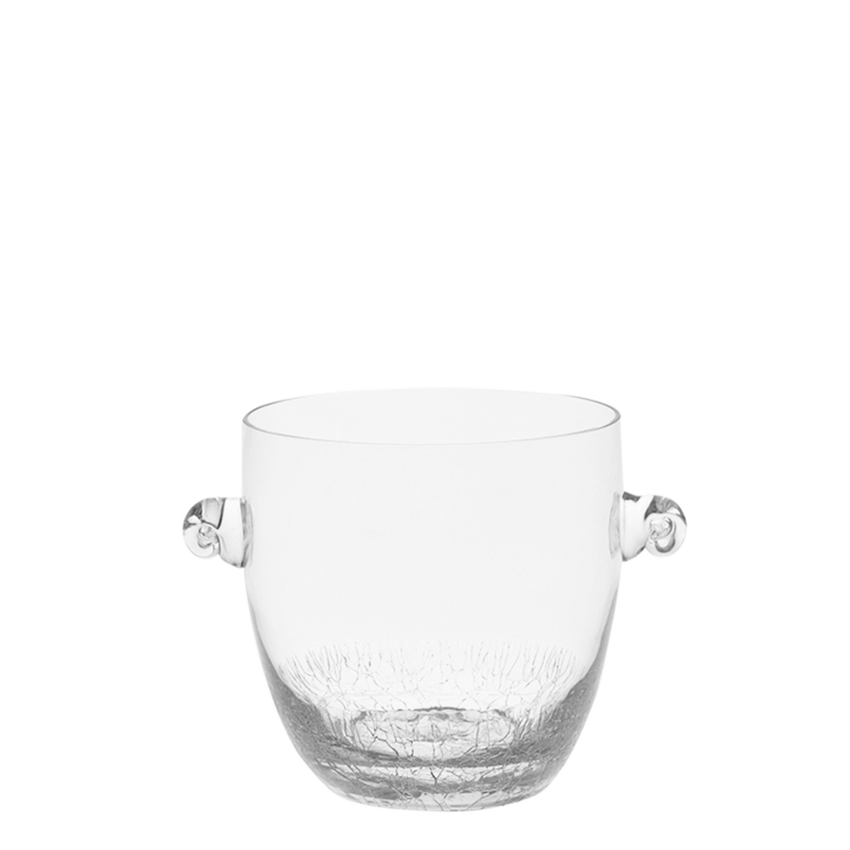 Sia Home Alba Seau à Glaçons Verre Craquelé Transparent 21 cm