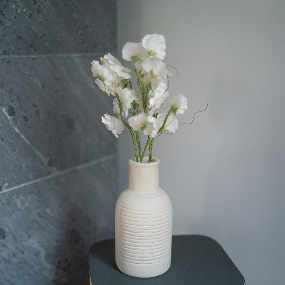 Flowrette Pois de senteur fleur papier blanc x1 sans entretien