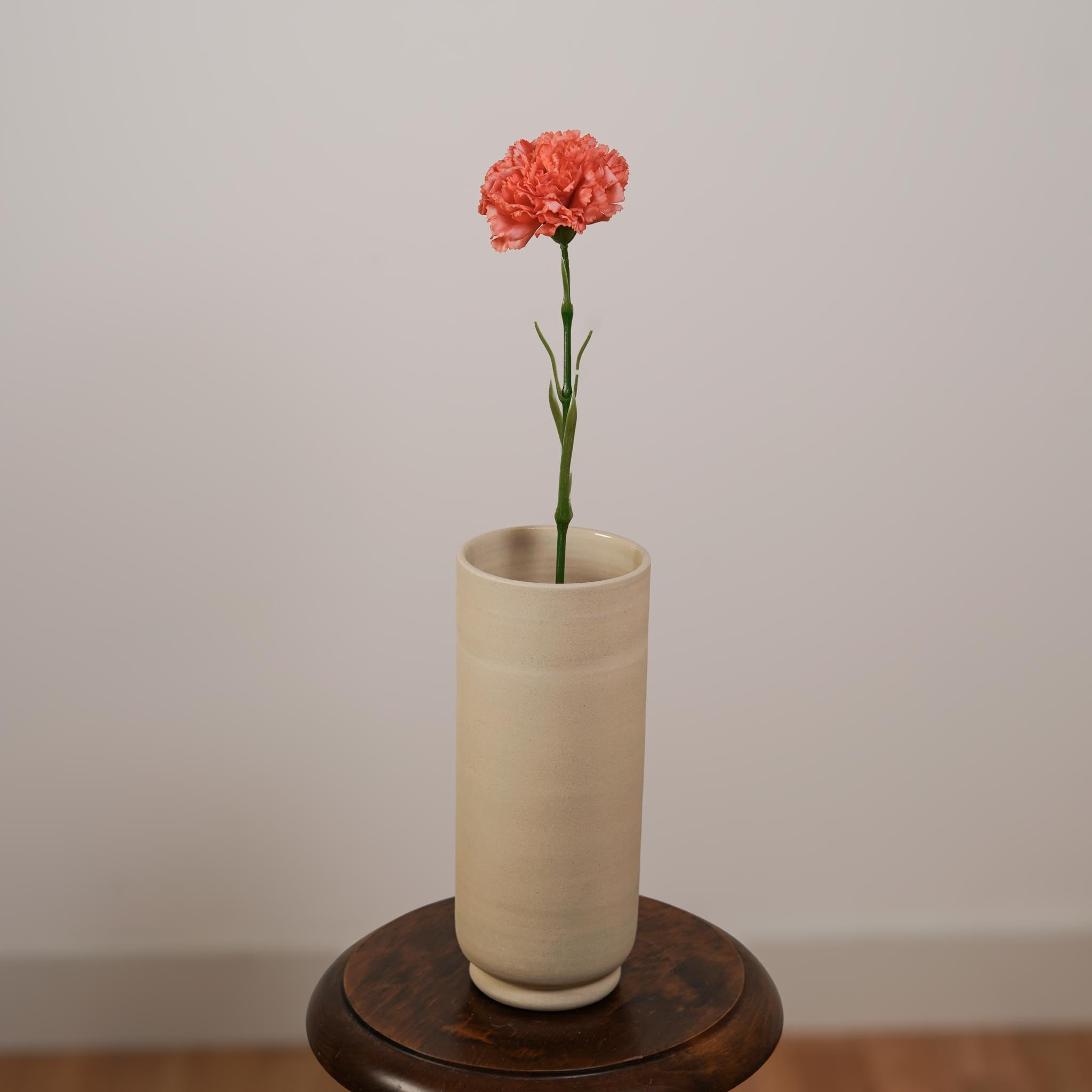 Flowrette Oeillet artificiel corail tige x1 toucher naturel