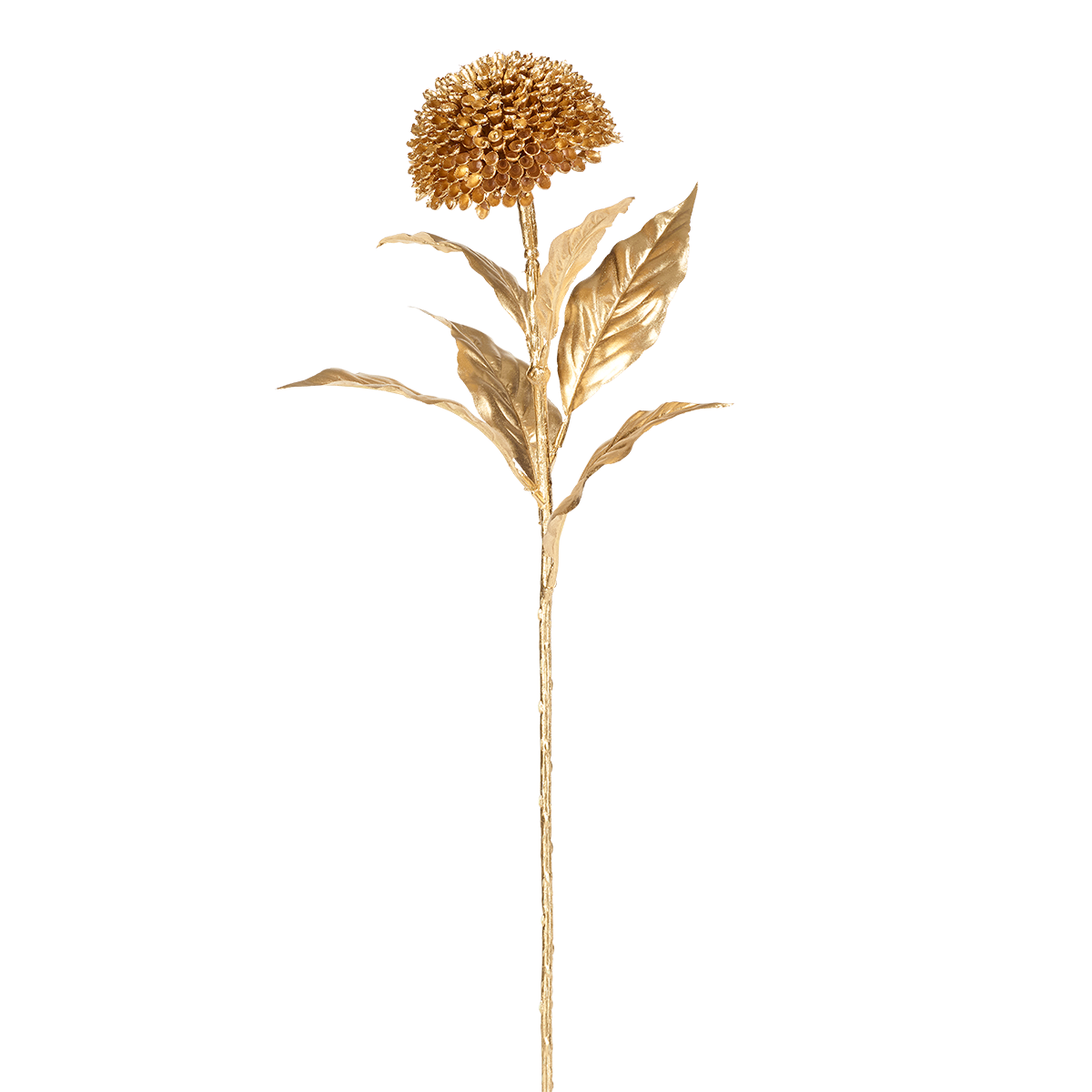 Sia Home Zinnia tige fleur artificielle doré 70 cm