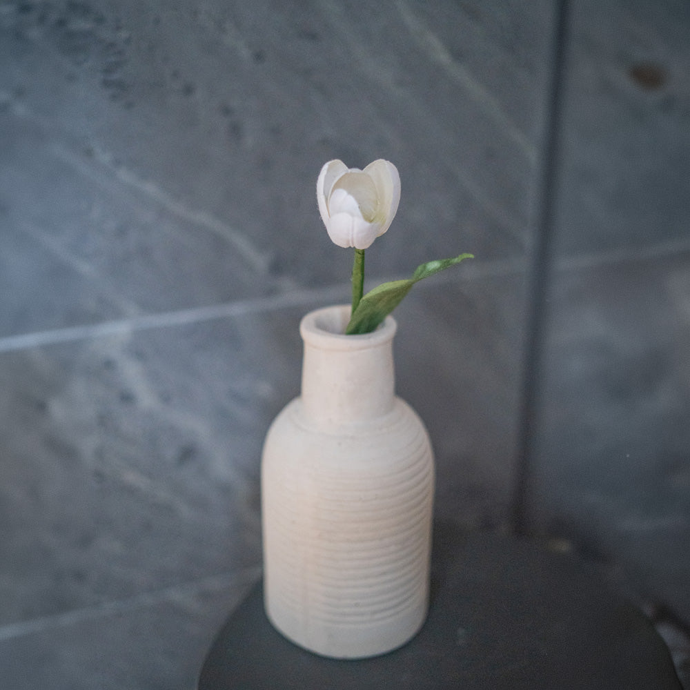 Flowrette Fleurs en papier Mini tulipe fleur blanche x1 durable
