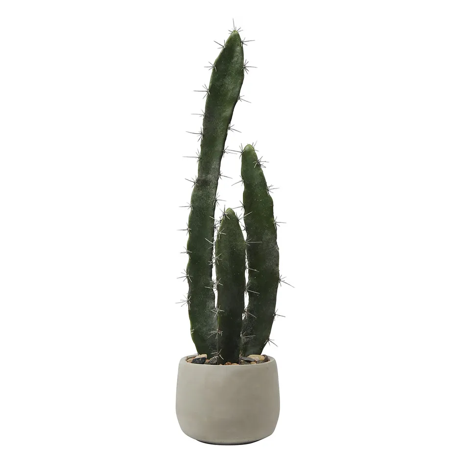 Sia Home Cactus plante artificielle verte pot céramique 64 cm