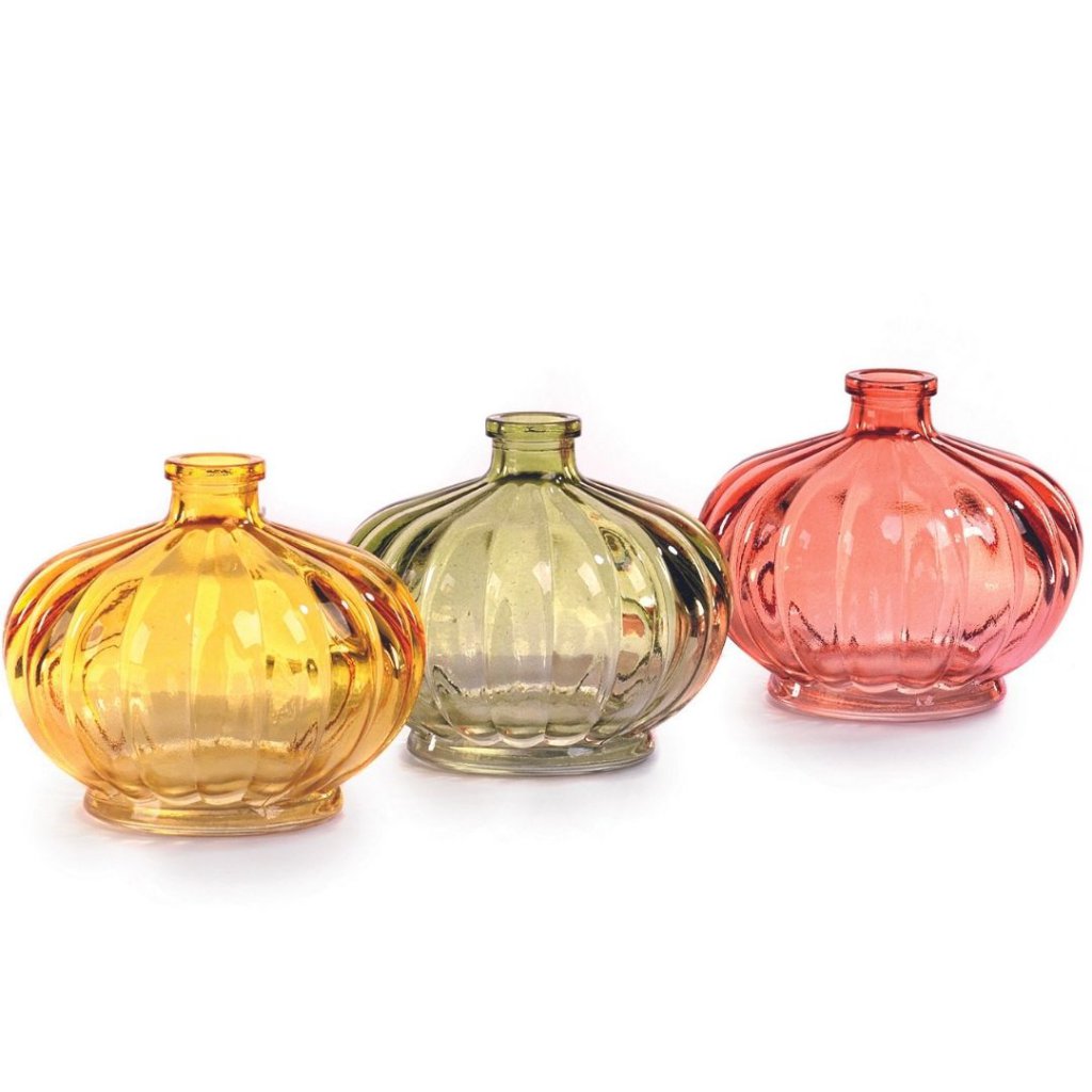 Feuillazur Rungis vase bouteille verre vert 5x16cm