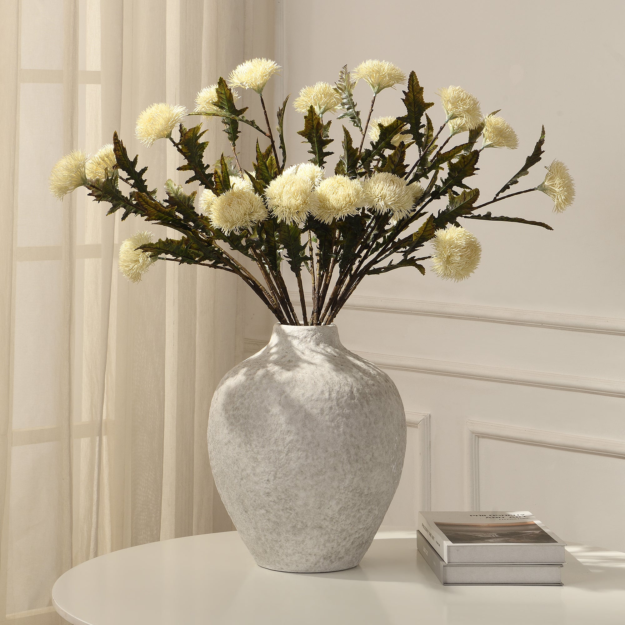 Sia Home Chardon tige fleur artificielle blanc 78 cm