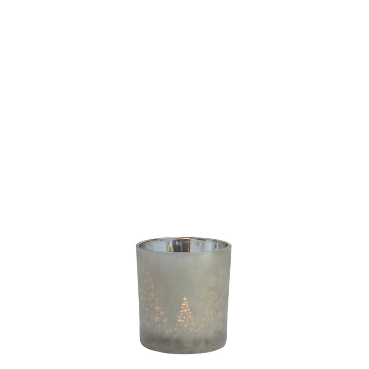 Sia Home Starry photophore gris verre 8 cm