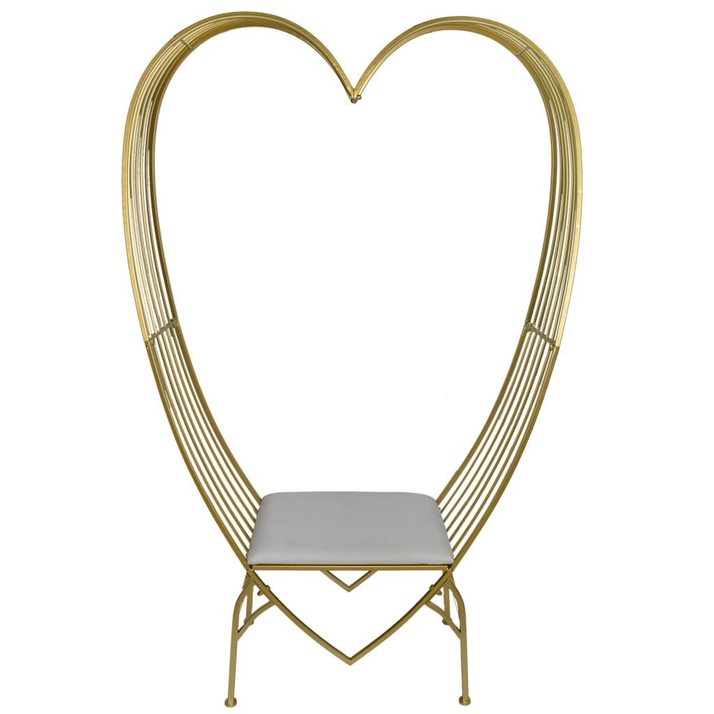 Feuillazur Rungis Structures Banc Cœur banc décoratif doré mariage