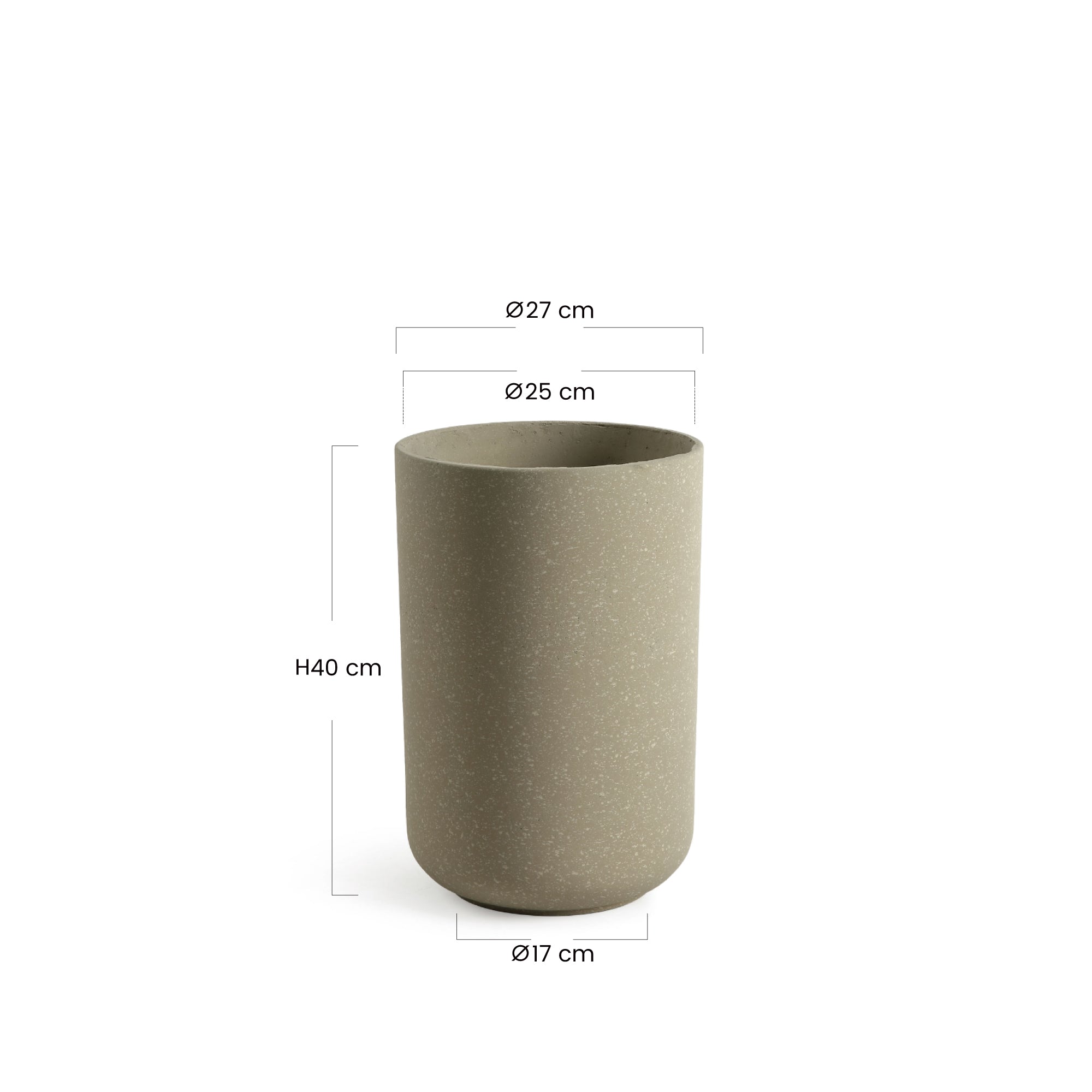 Sia Home Terra cache-pot allongé beige granito 40 cm