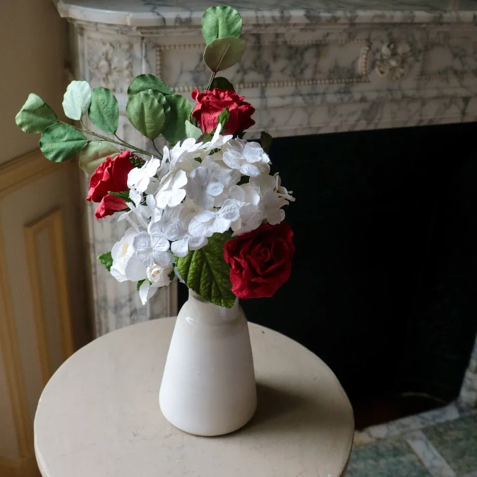 Flowrette Fleurs en papier bouquet Amour roses rouges papier Saint-Valentin