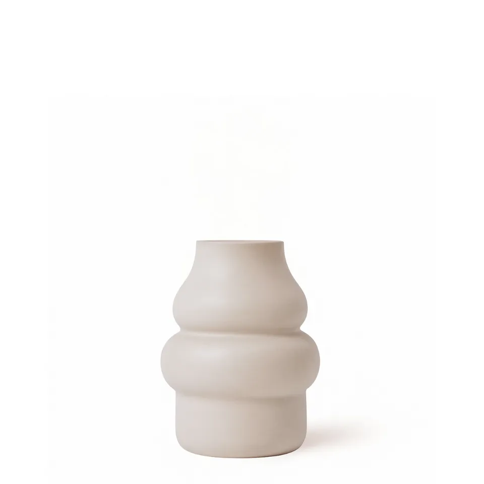 Sia Home Chrysalide vase verre blanc 21 cm