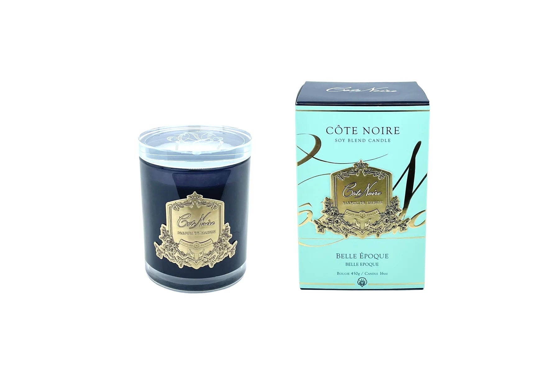 Côte Noire Belle Epoque bougie parfumée soja 450g gold