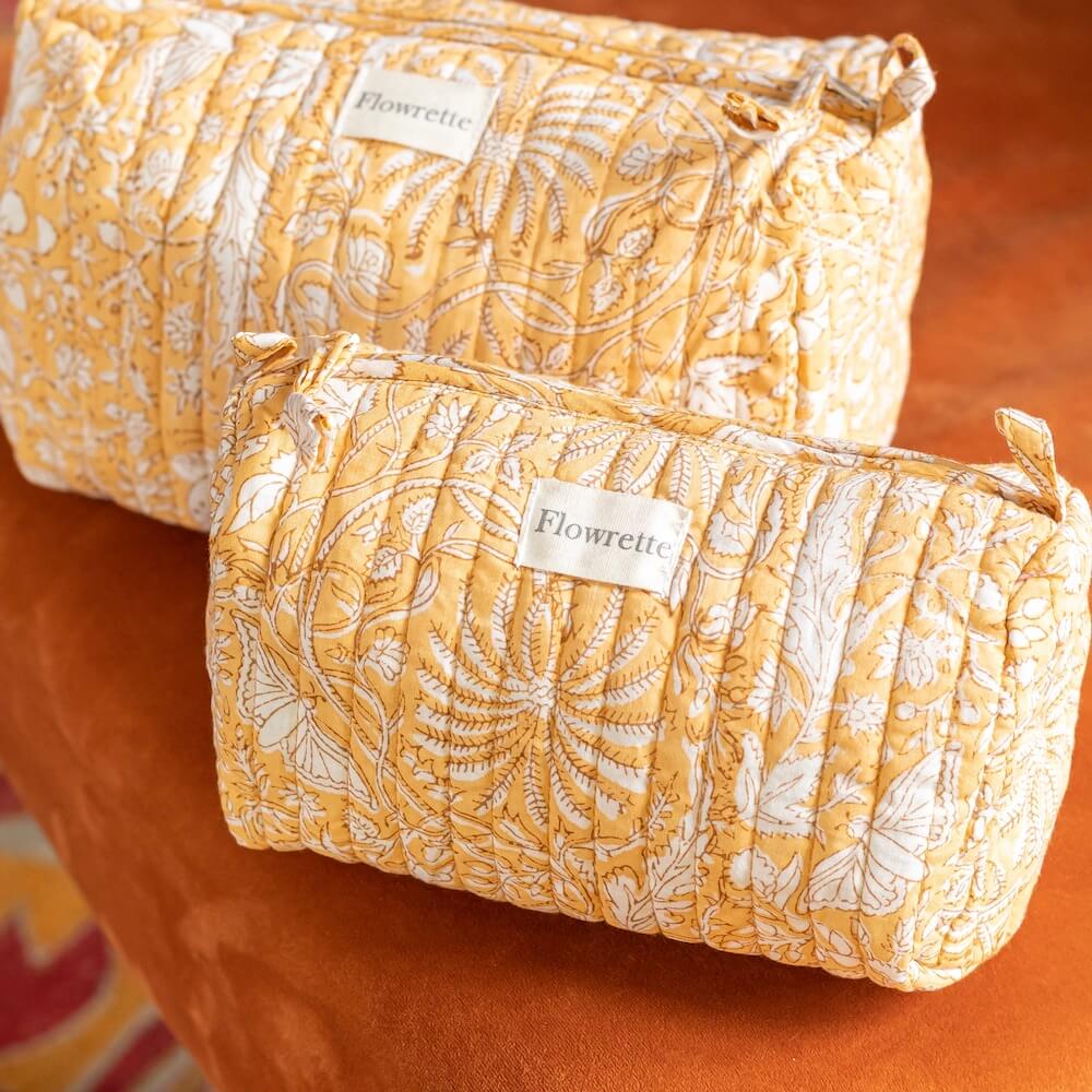 Flowrette Mumbai trousse toilette jaune coton S M L