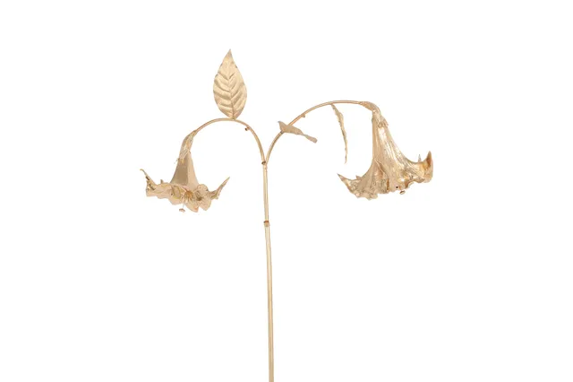 Feuillazur Rungis branche datura artificiel doré 121cm Noël