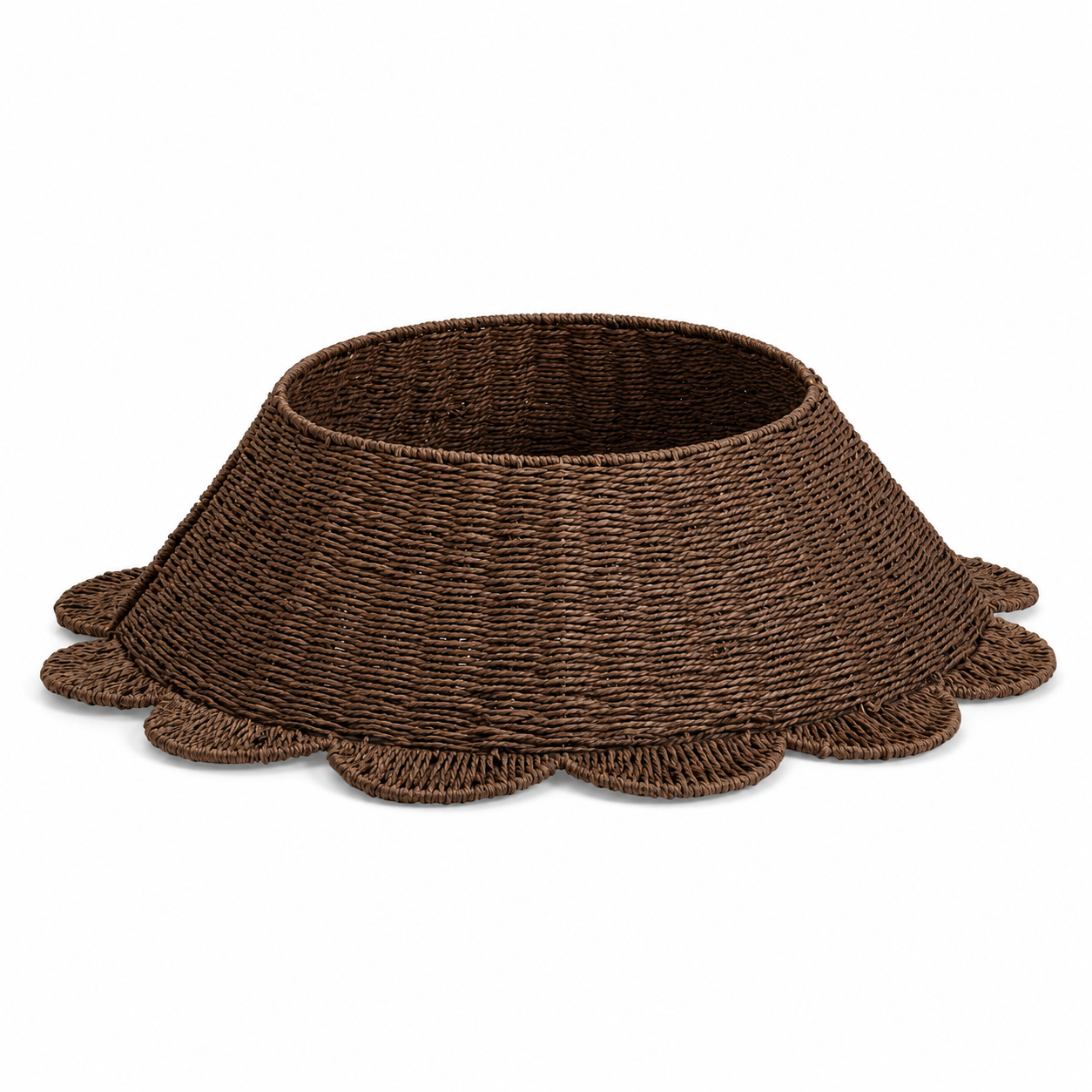 Sia Home Cache-pied sapin jupe 84 cm marron corde papier