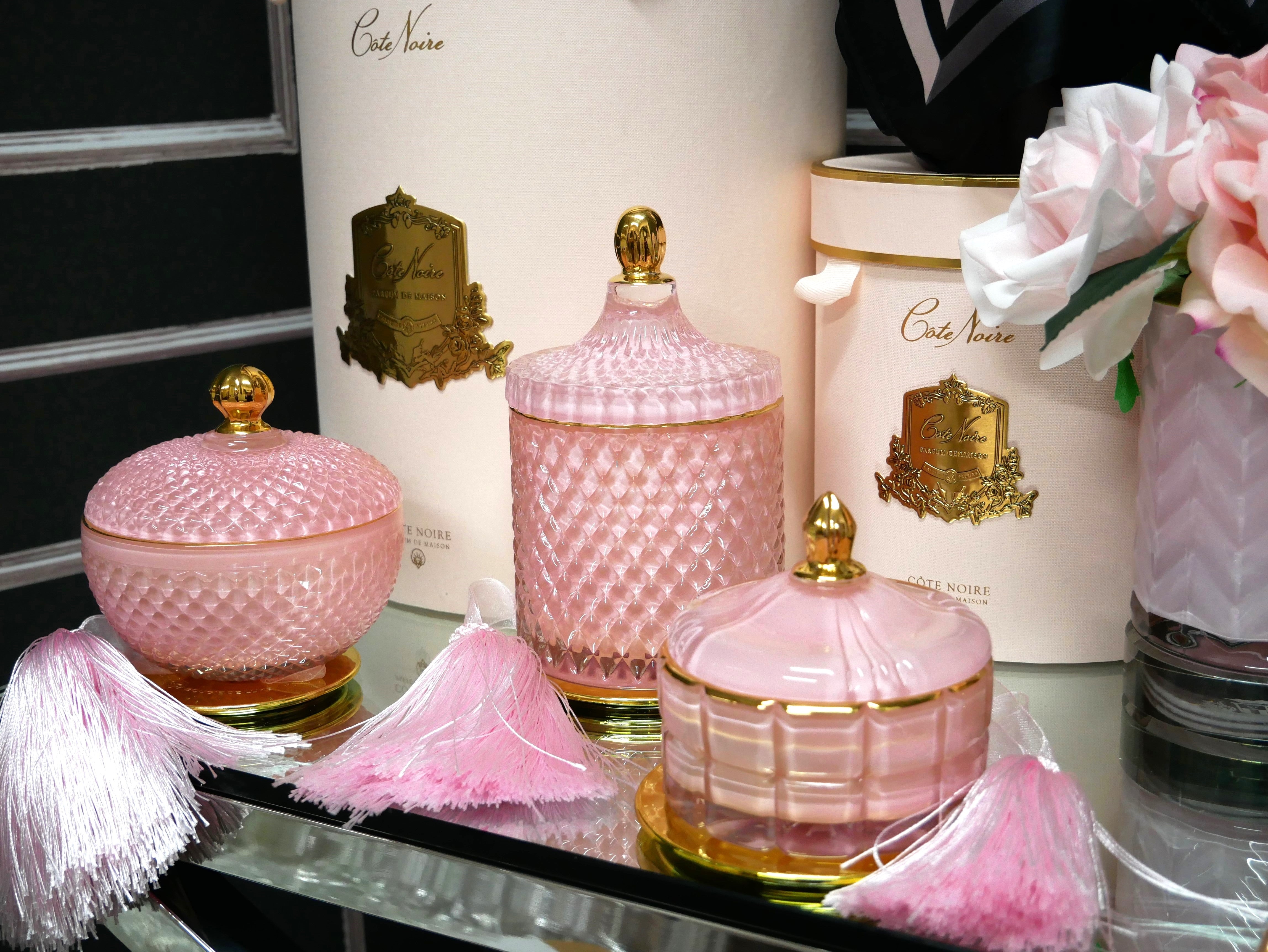 Côte Noire Art Deco bougie parfumée champagne rose 200 g