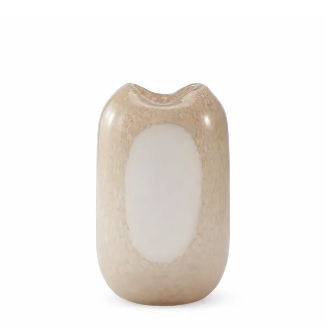 Sia Home Vase Opale 32 cm vase verre soufflé beige