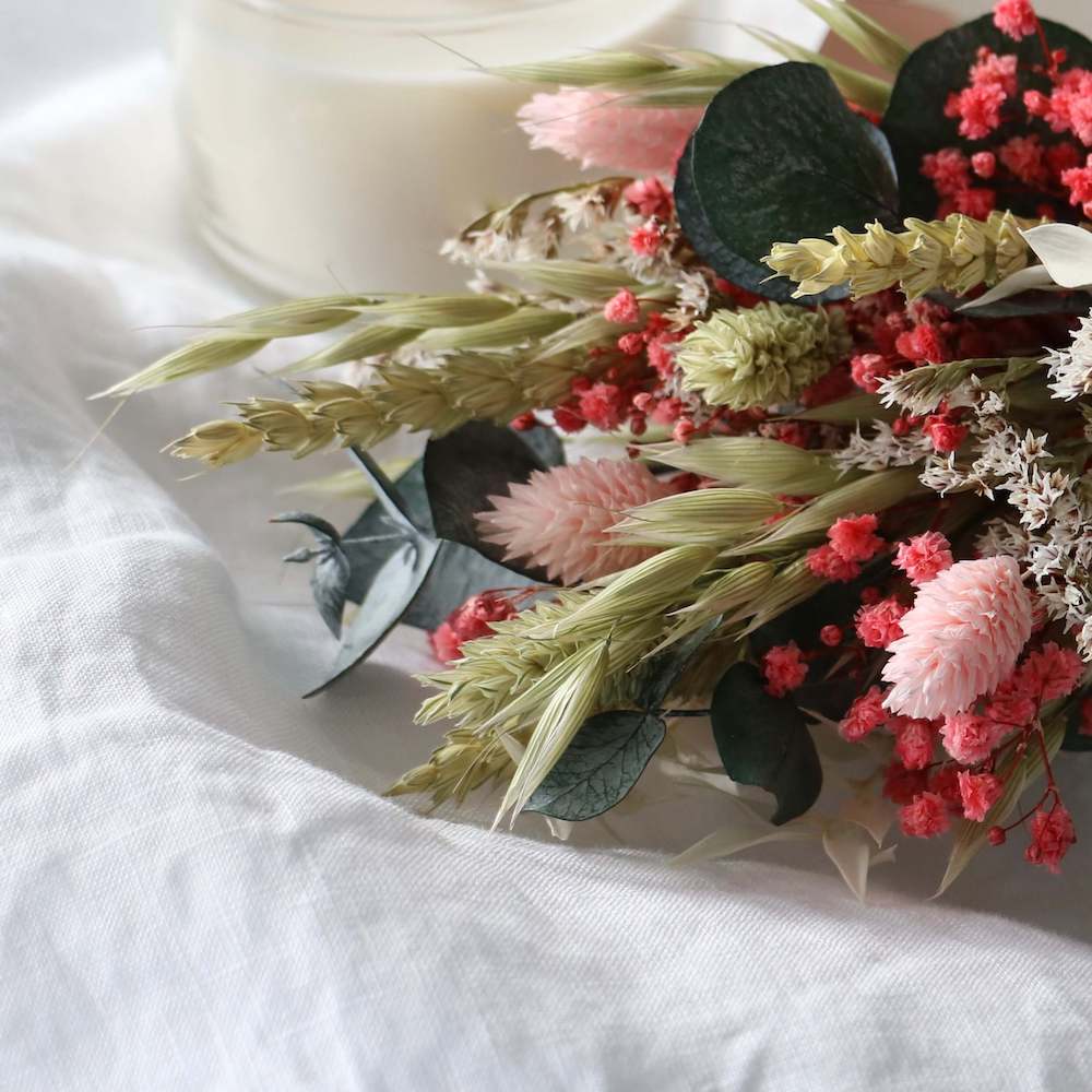 Flowrette Décoration coffret cadeau fin d'année bougie vase verre