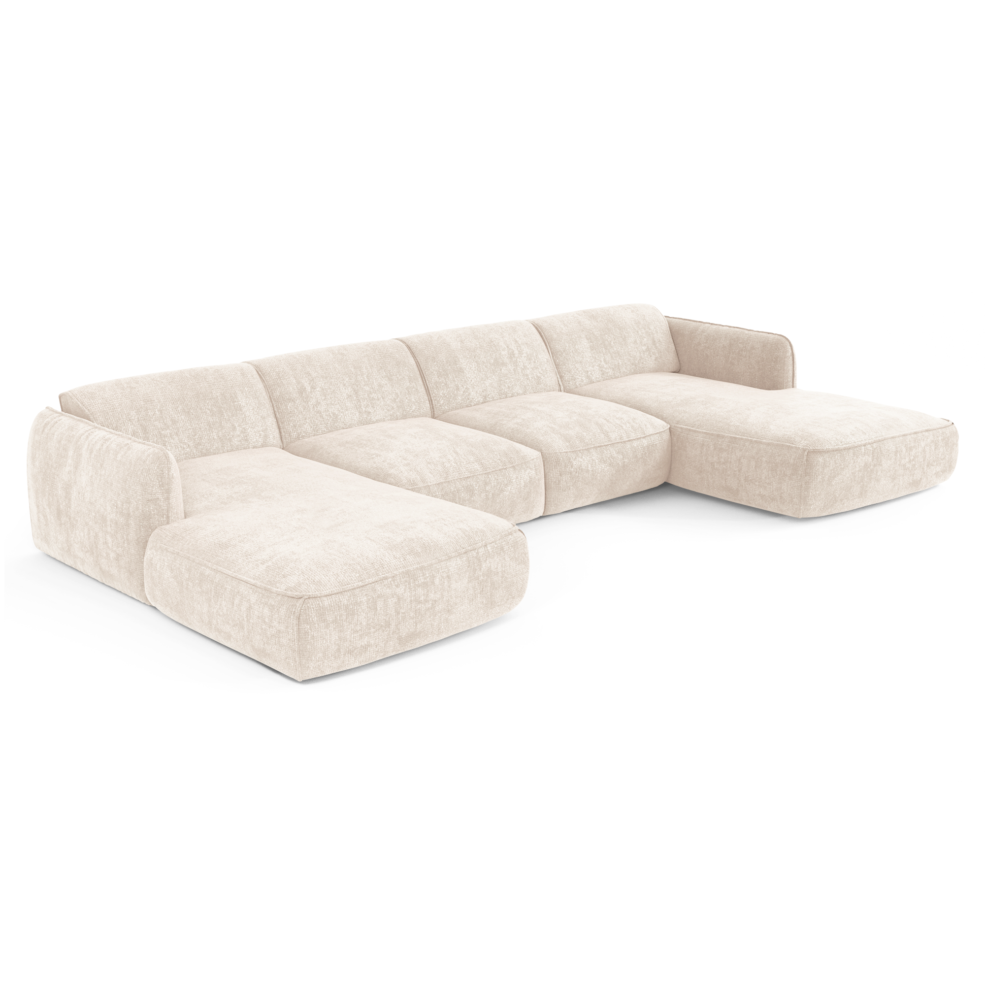 Sia Home Livia canapé panoramique 5 places crème