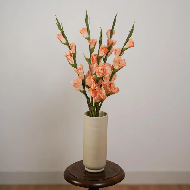 Flowrette Glaïeul artificiel abricot tige x1 charnu