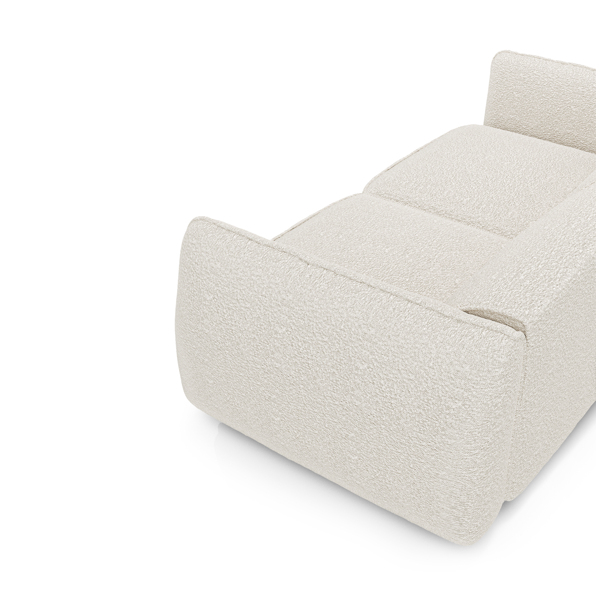 Sia Home Livia canapé tissu crème taupe design arrondi
