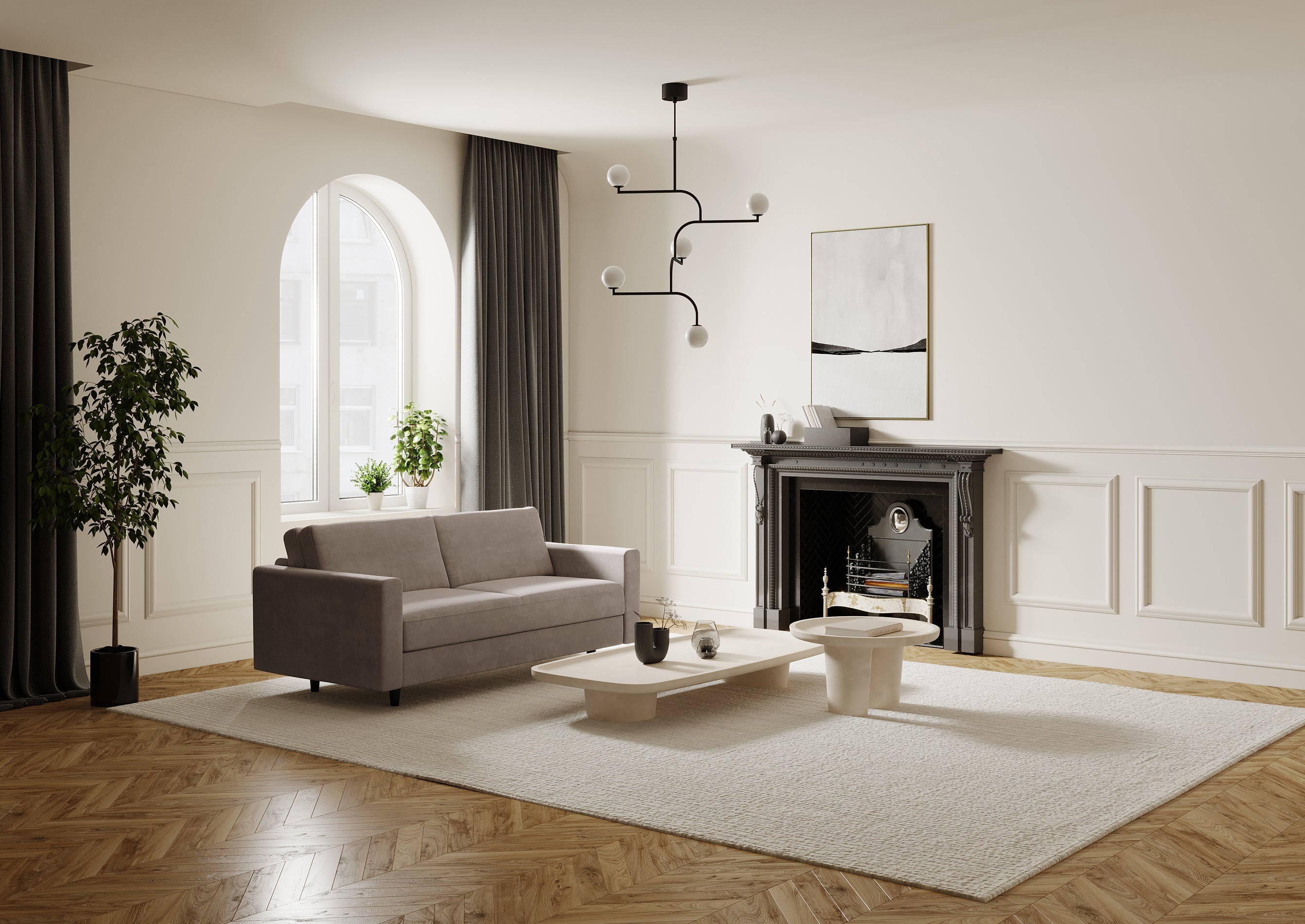 Sia Home Hailie-Jade 160 cm canapé convertible beige