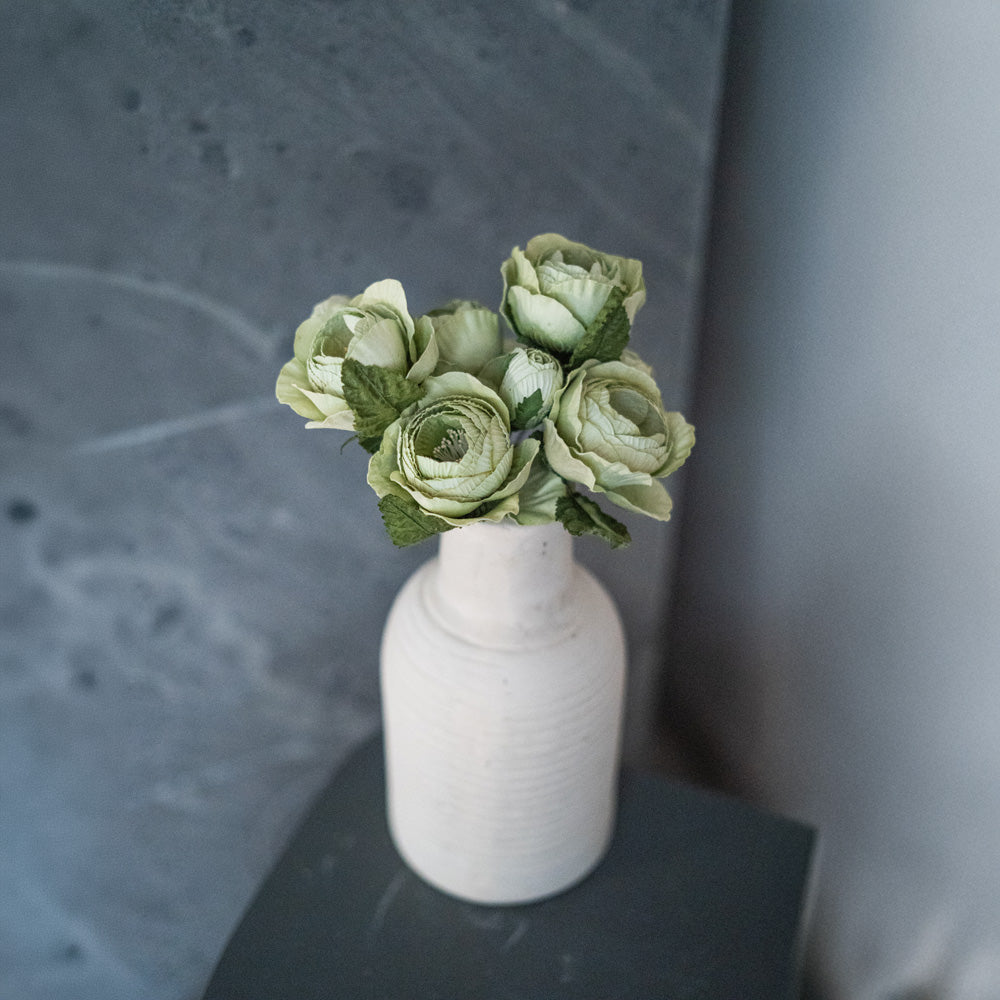 Flowrette Rose queen fleur papier vert tendre x1