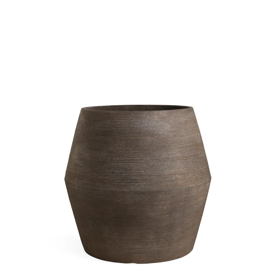 Sia Home Zen Cache-pot bombé marron foncé 54 cm