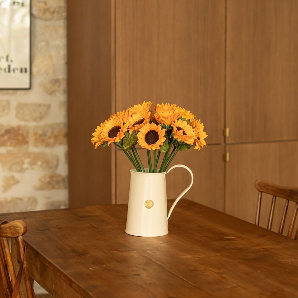 Flowrette tournesol fleur papier jaune tige x1 éternelle