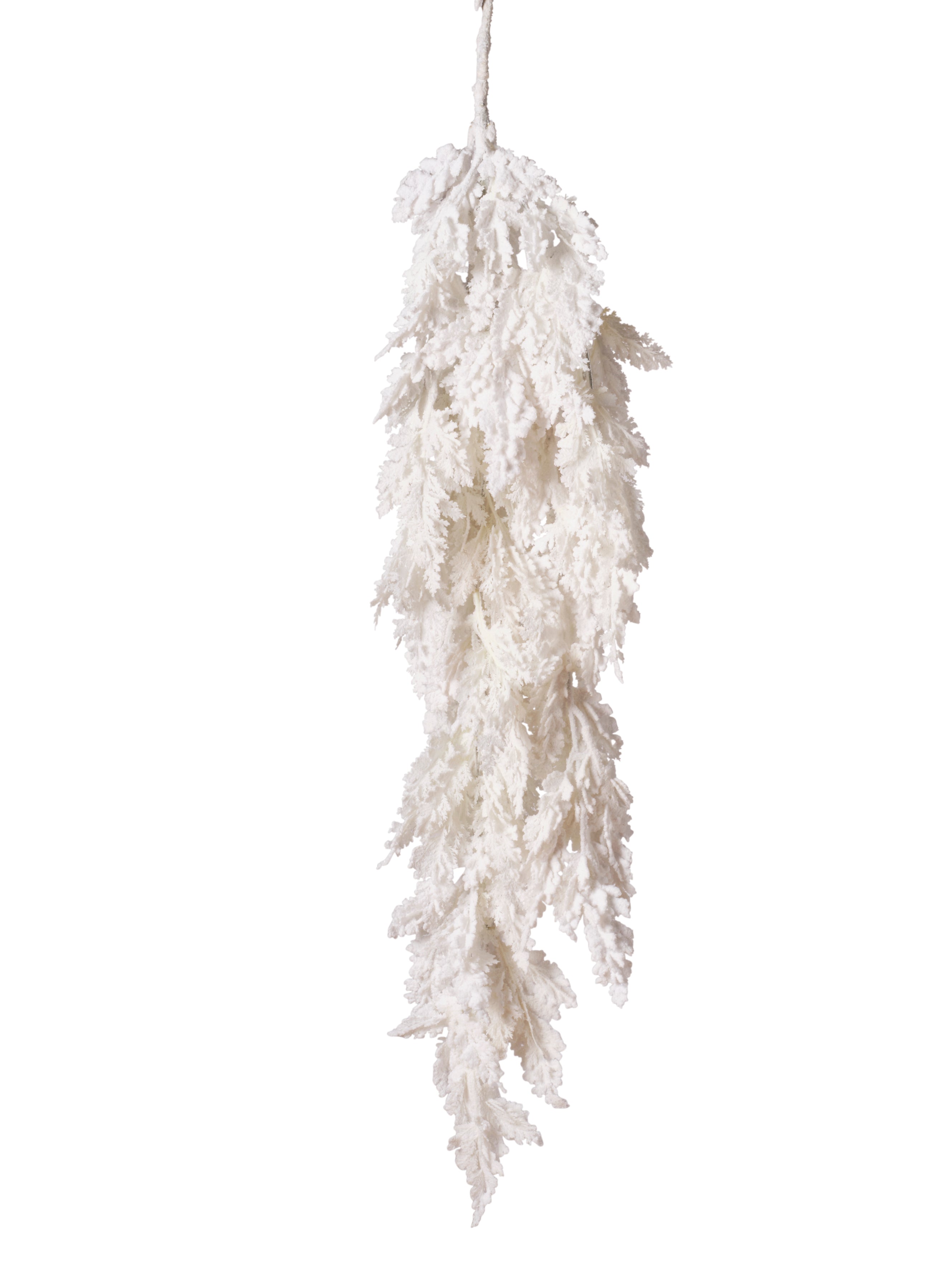 Feuillazur Rungis Chute de cyprès feuillage Noël blanc 105cm