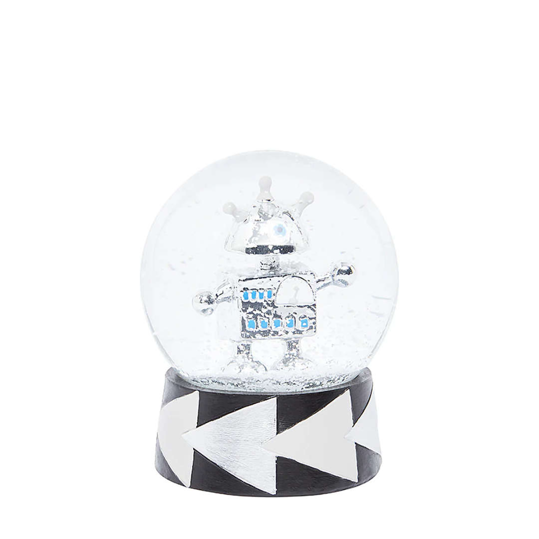 Sia Home Robot Pop boule à neige argenté 14 cm