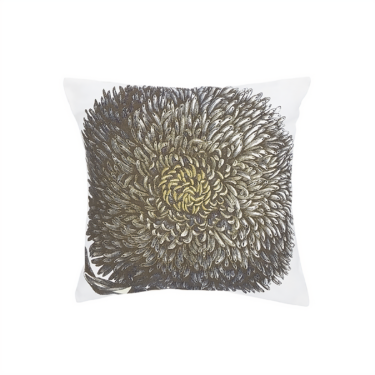 Sia Home Goldy housse de coussin coton blanc 40x40 fleur