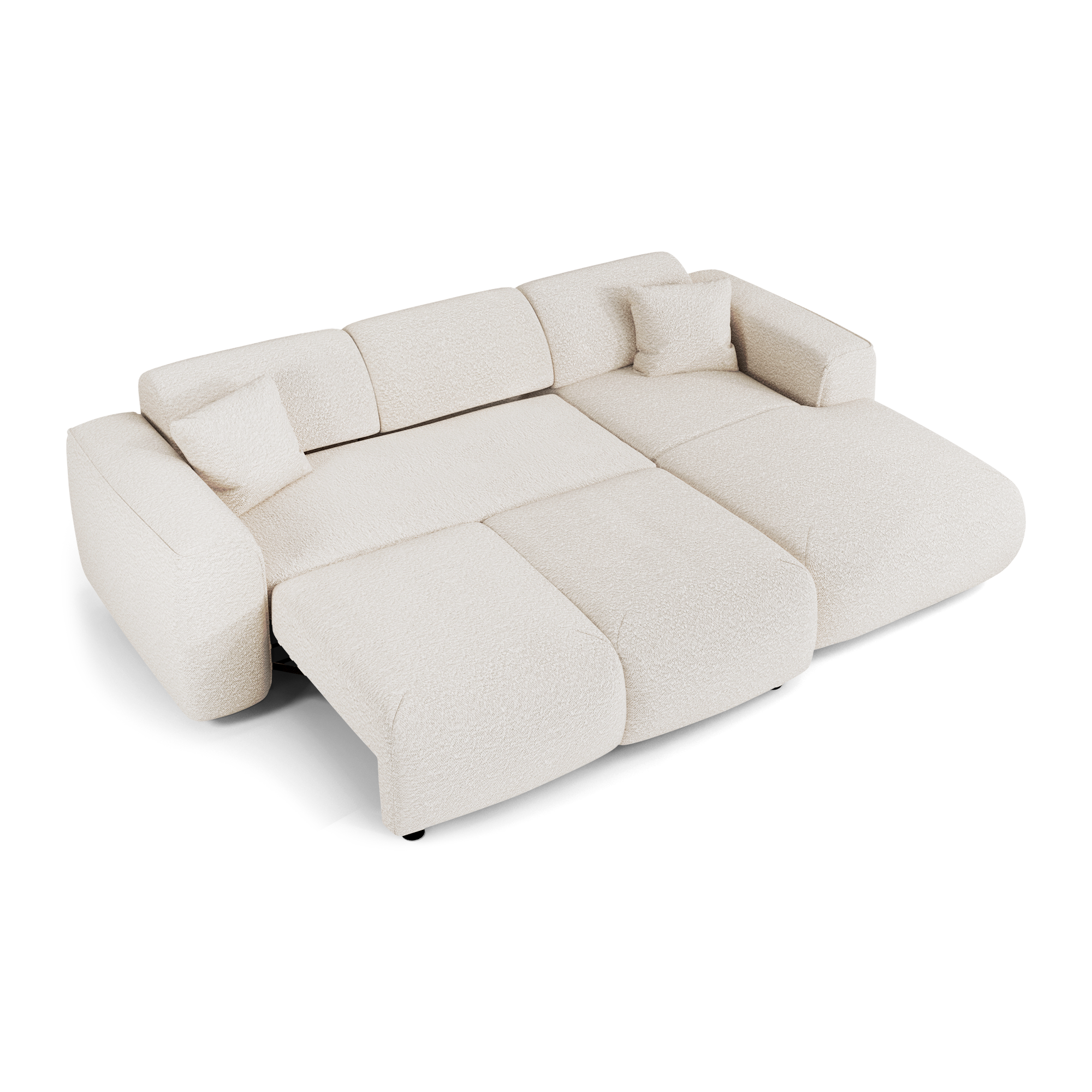 Sia Home Yuma canapé convertible angle droit crème