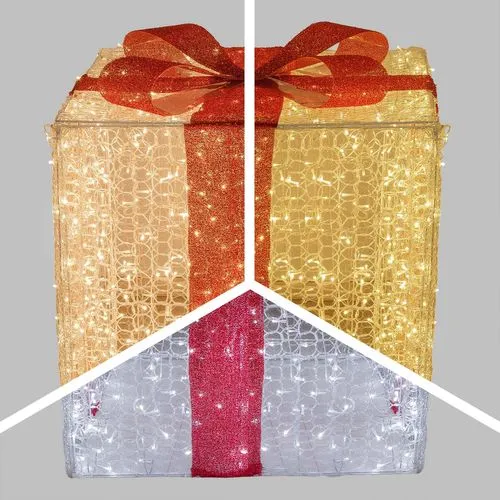 Feuillazur Rungis GTF paquet cadeau LED 85cm ruban rouge