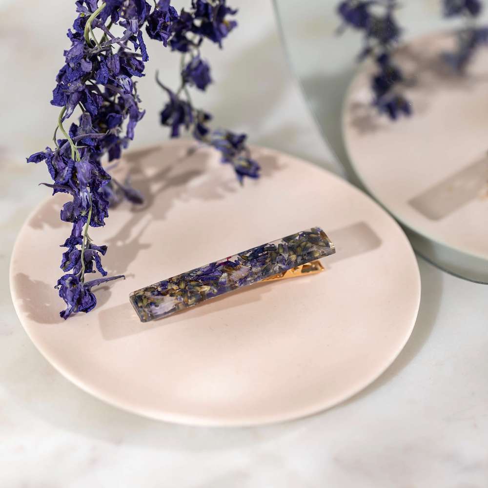 Flowrette Barrette fleurie barrette cheveux résine ivoire