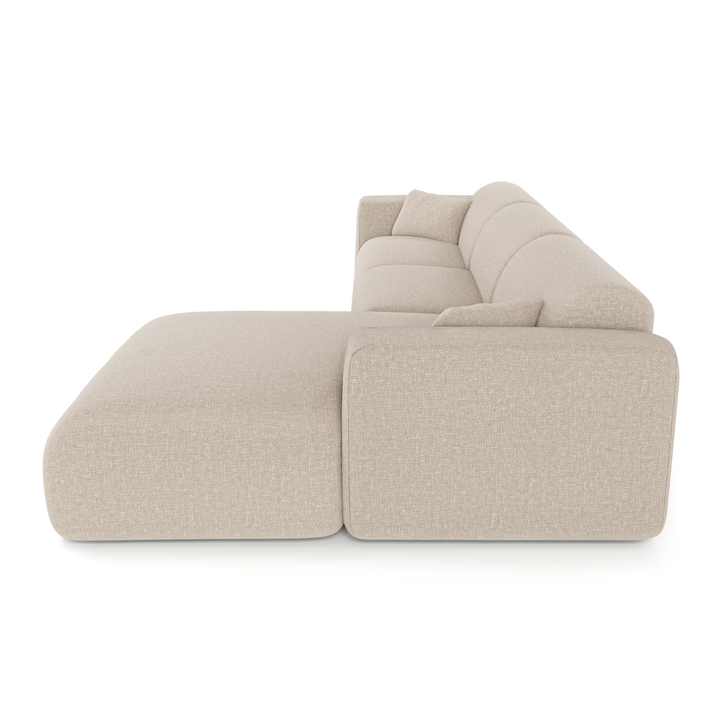 Sia Myra canapé convertible angle droit beige 5 places