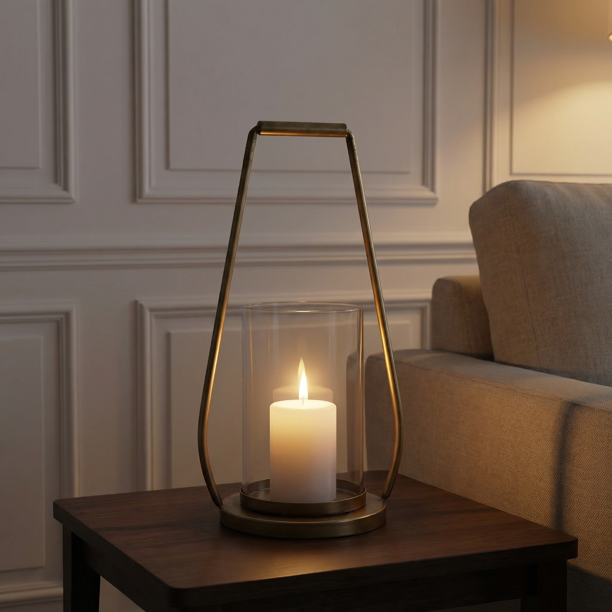 Sia Home Ysel lanterne doré 38,5 cm fer