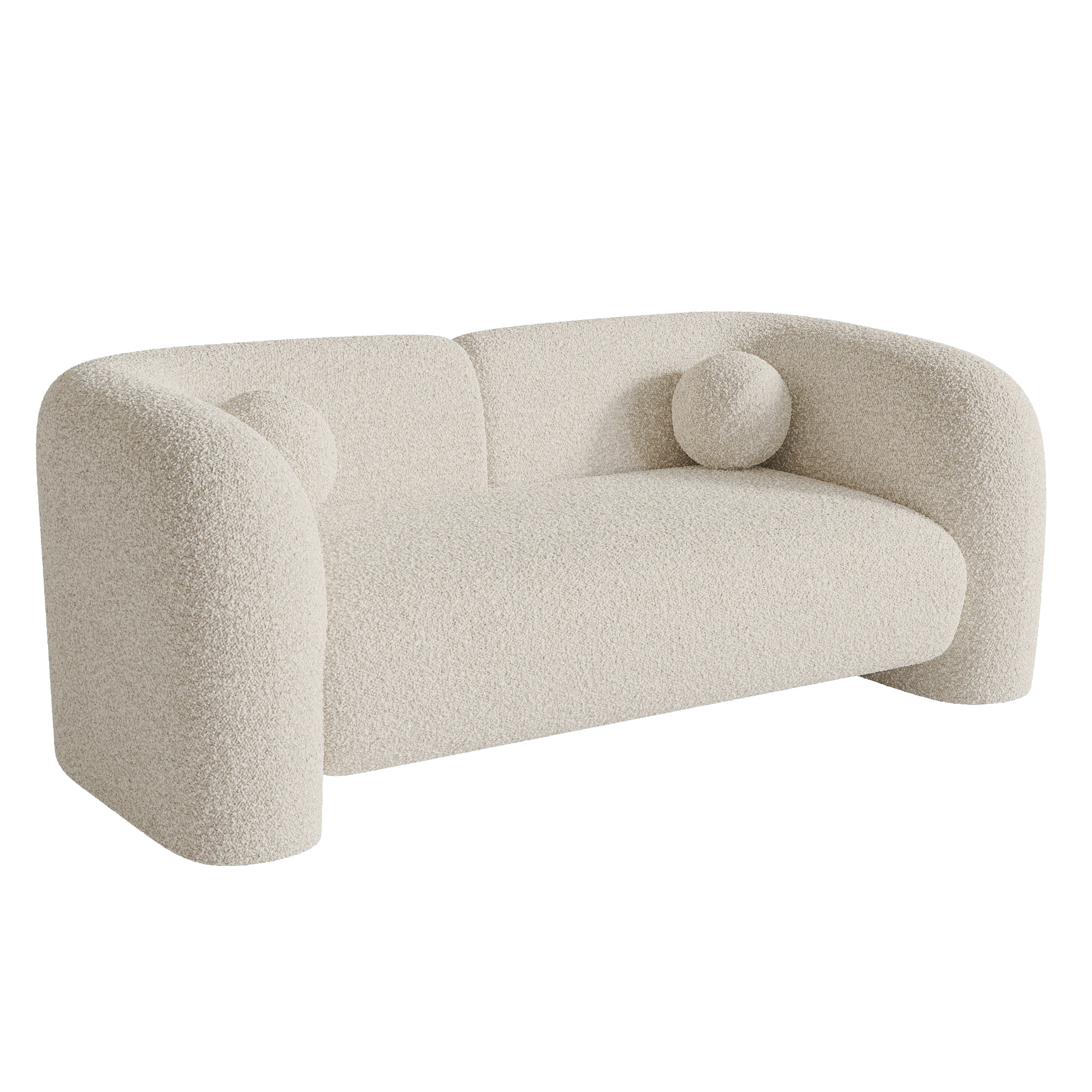 Sia Home Nola canapé droit crème coussins boules