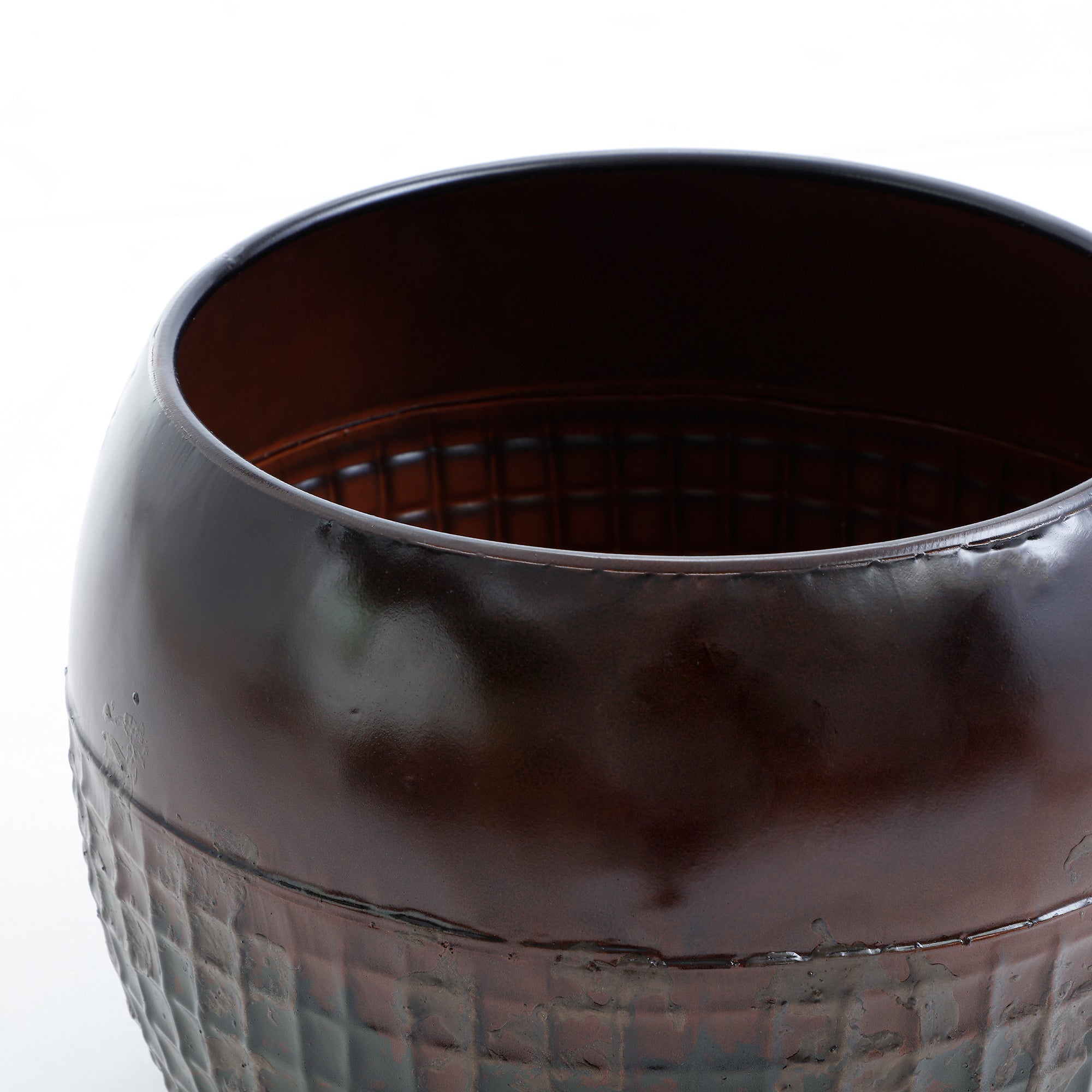 Sia Home Elen Cache-pots métal marron lot 3