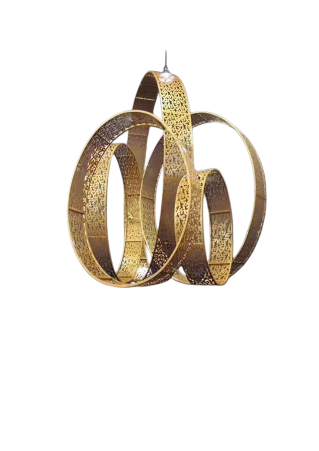 Feuillazur Rungis Structures set cercles décoratifs doré lot 5