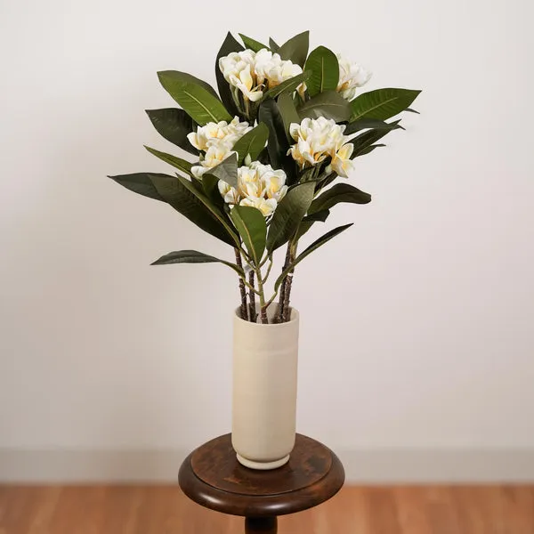 Flowrette Frangipanier jaune fleur artificielle tige exotique